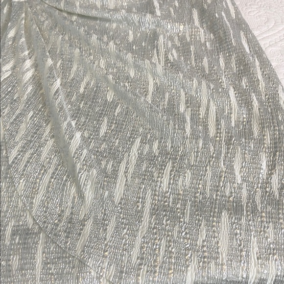 Connected Woman Plus Short Sleeve Silver Metallic Midi Dress Size 22W - Picture 13 of 14